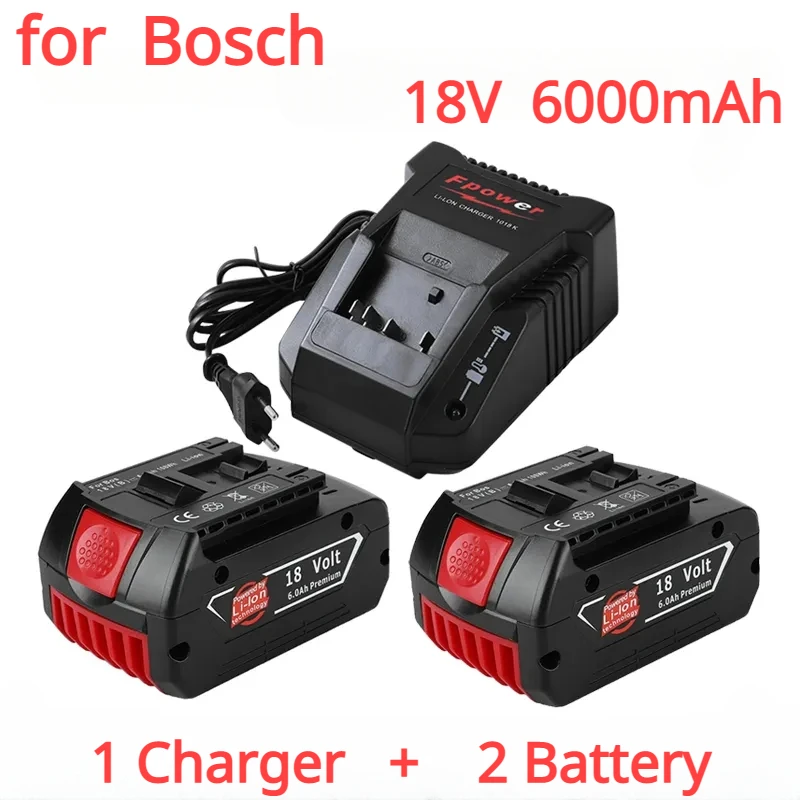 Batteria Ricaricabile 18V 5.0Ah Li-ion Per Utensili Bosch, Con Indicatore LED, Sostituisce BAT609 E BAT618