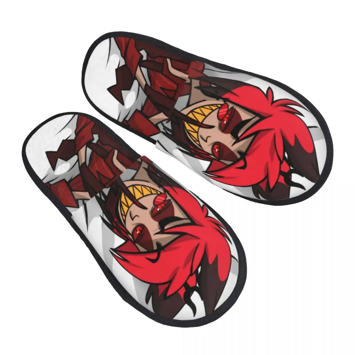 

Helluva Animated Web Movie Guest Slippers for Bathroom Women Custom Print Alastor Buddy House Slipper