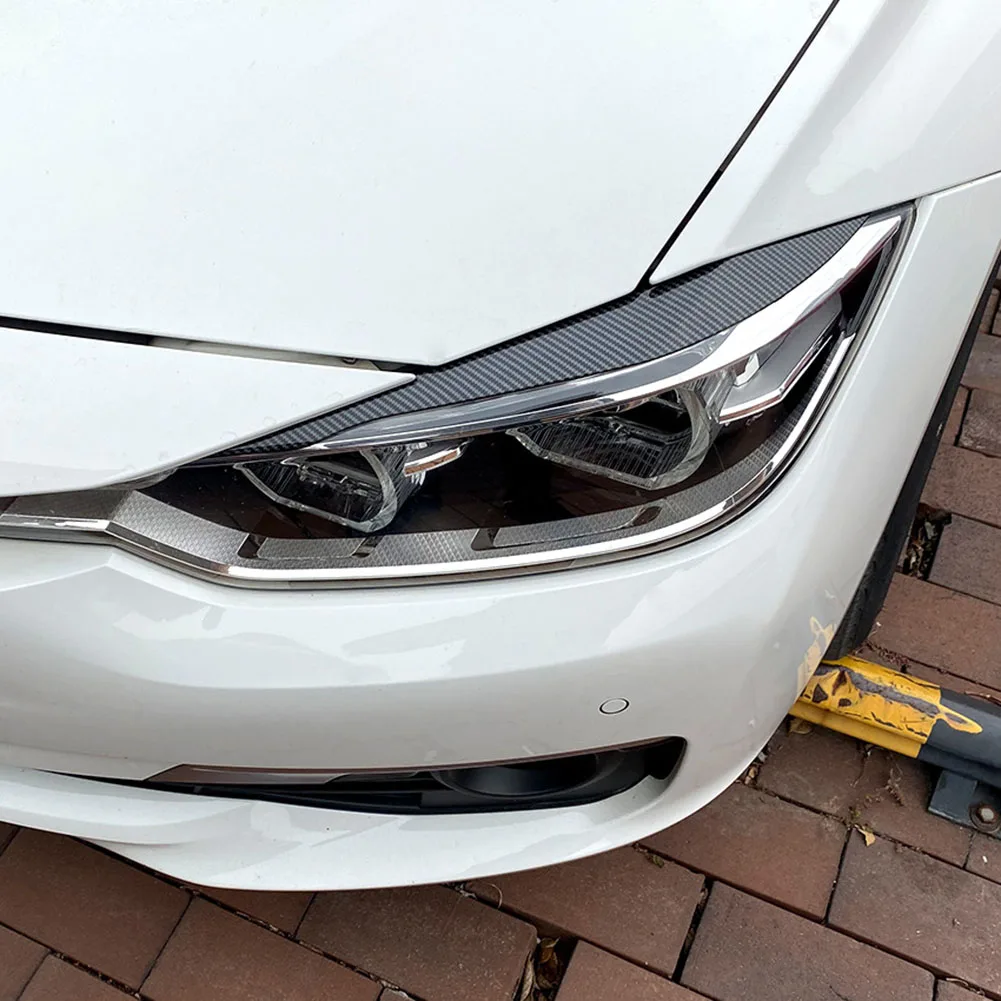 

Наклейки на автомобильные фары, чехол для фар BMW 3 серии F30 седан F31 Wagon 10,2011-07,2018, практичные фары из углеродного волокна