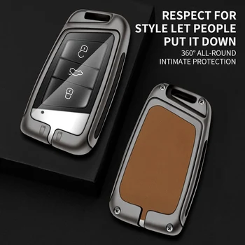 Custodia per chiave a distanza per auto in lega di zinco Shell per VW Volkswagen Magotan Passat B8 Golf per Skoda Kodiaq Superb A7 accessori per sedili - Custodia per chiave a distanza per auto in lega di zinco Shell per VW Volkswagen