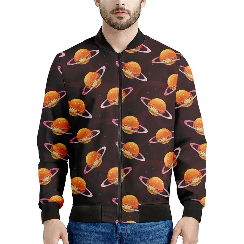 thumbnail image 1 of Chaquetas con estampado 3D de planetas divertidos para hombre, tendencia de moda, chaqueta bomber de manga larga para niños, sudadera informal de gran tamaño estilo Harajuku, 1 of 5