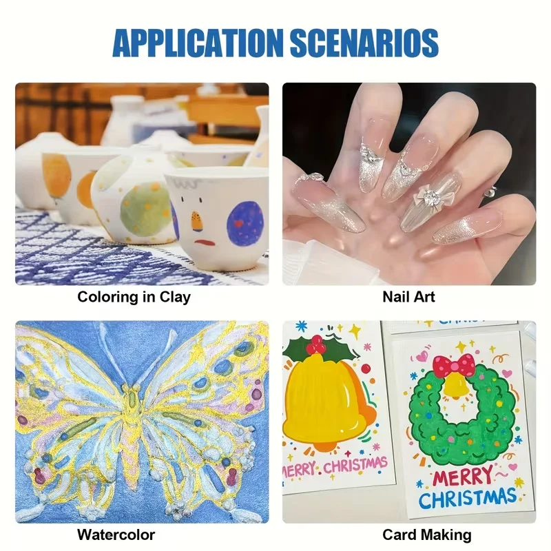 Metallic Watercolor Set – Portable, High-Pigment, Starry Colors 3