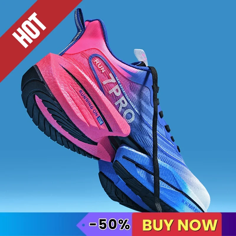 Running Shoes Men Sneakers Women Sneakers NEW Sports Running Shoes Men Marathon Breathable Comfortable Women Athletic Training Outdoor Sneakers Air Cushion Carbon Plate