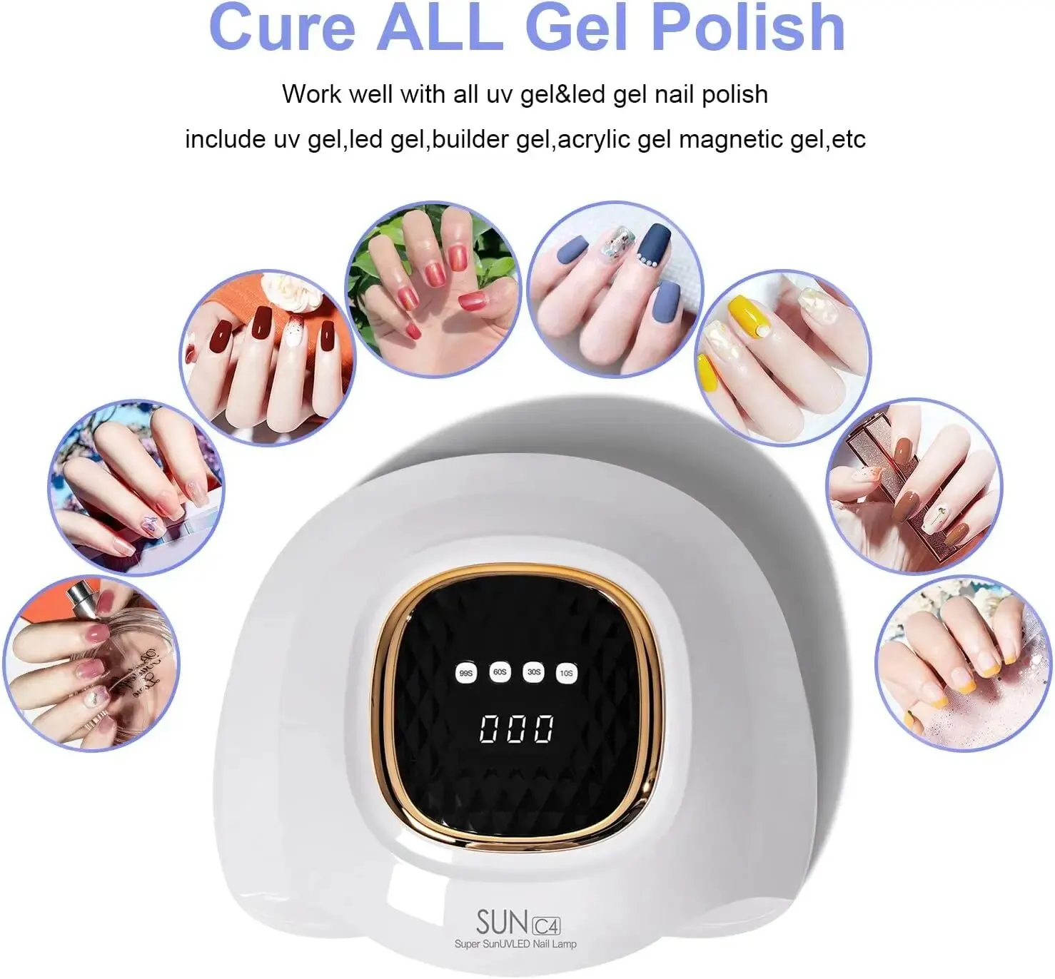 UV LED Nail Lamp 288W for Professional Nails Curing Lamps for Home Salon Led Nail Dryer for Gel Polish with Automatic Sensor 6
