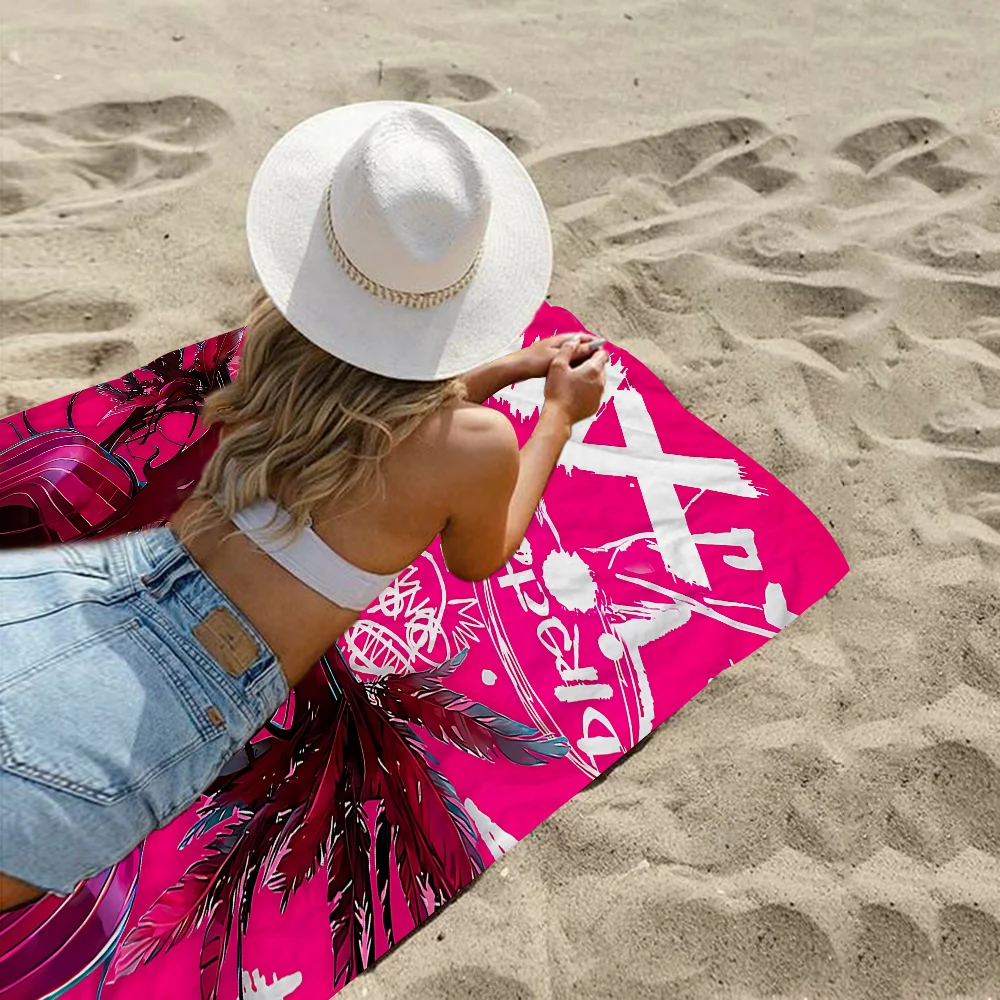 Cartoon Anime Game Arcane J-Jinx Beach Towel Cartoon Cute Summer Kids Large Bath Pool Beach Towel Microfiber For Swimming Travel 5