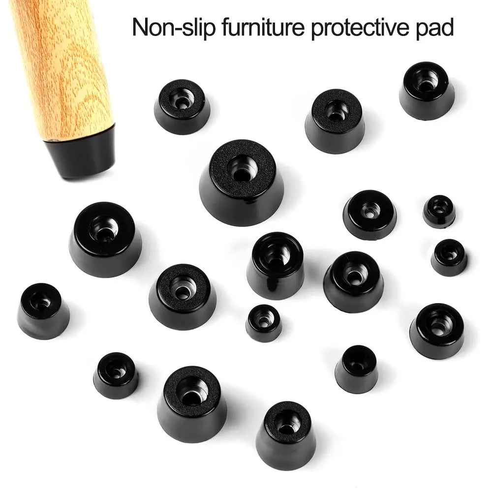 Anti Slip Furniture Legs Feet Conical Rubber Shock Pad Floor Protector 10PCS for Speaker Cabinet Bed Table Box