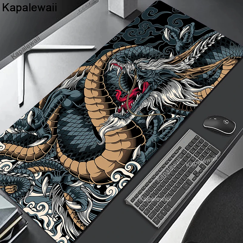 thumbnail image 1 of Oni-alfombrilla grande para ratón de juegos, tapete japonés negro para mesa de escritorio, alfombrilla grande para ratón XXL 90x40, alfombrilla para teclado y ratón, empresa 100x50, 1 of 5