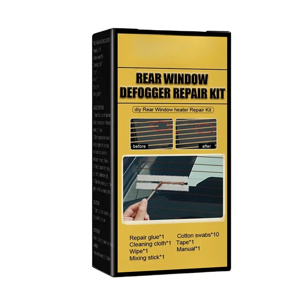 Car Rear Window Defogger Repair Kit DIY Quick Repair Scratched Broken Defroster Fix Heater Glass Lines Defroster Grid