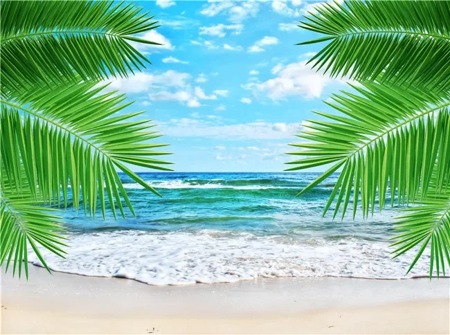 thumbnail image 1 of Cuadros en lienzo con paisajes de playa y vistas al mar, imágenes de árboles de coco, palmeras tropicales, pósteres de arte de pared para decoración del hogar, 1 of 5