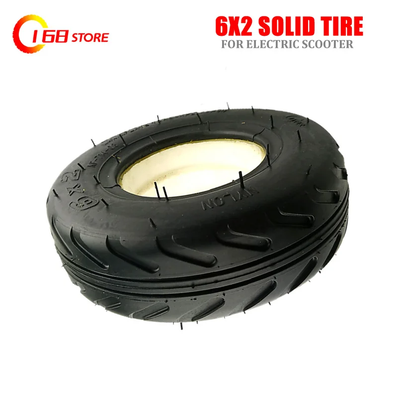 

Super 6X2 Solid Tire 6*2 Tubeless Tyre Electric Scooter Wheel Chair Truck Use 6" F0 Pneumatic Trolley Cart