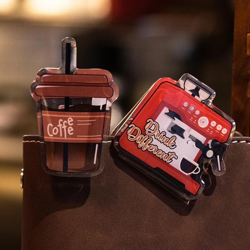 Storage Clip Ins Acrylic Adhesive Small Clip Coffee Note Clip Bill Storage 2pcs