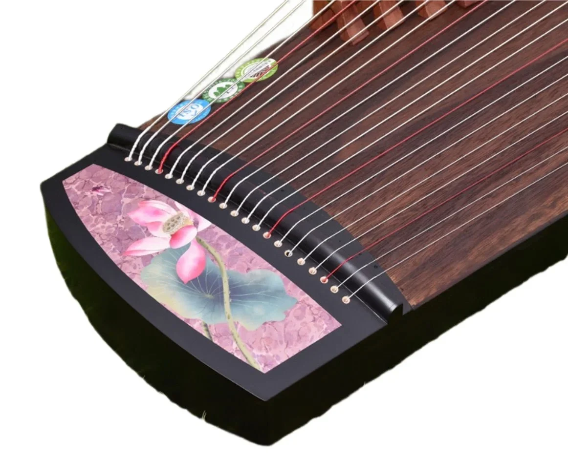 Guzheng 125cm thin and Portable lotus pattern Chinese stringed instruments