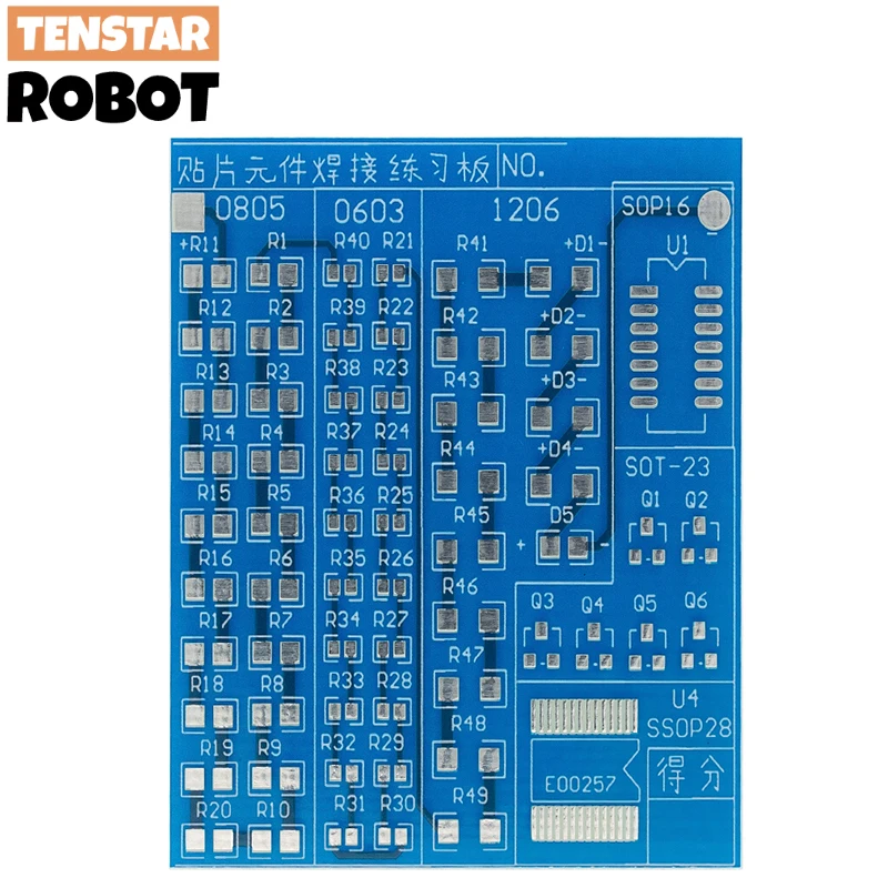 Pcb Pratica Saldatura Kit Saldatura SMD/SMT Fai-da-te - Con CD4017 E