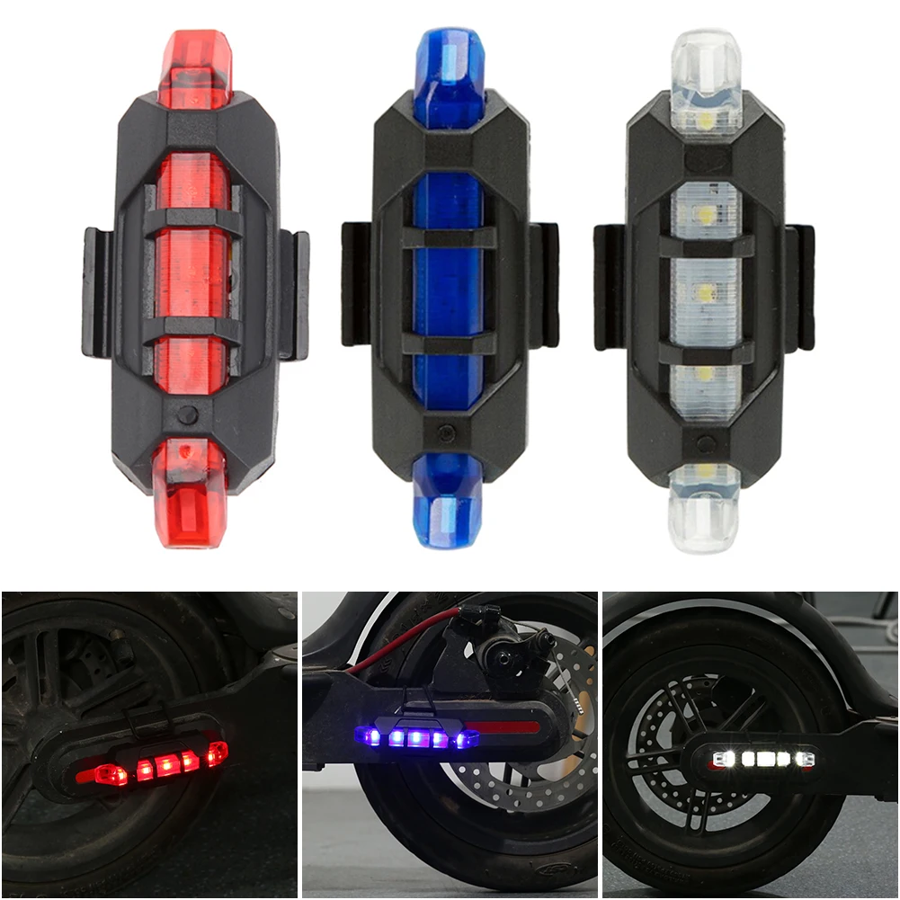 Waterproof LED Scooter Taillight Night Safety Flash Lamp