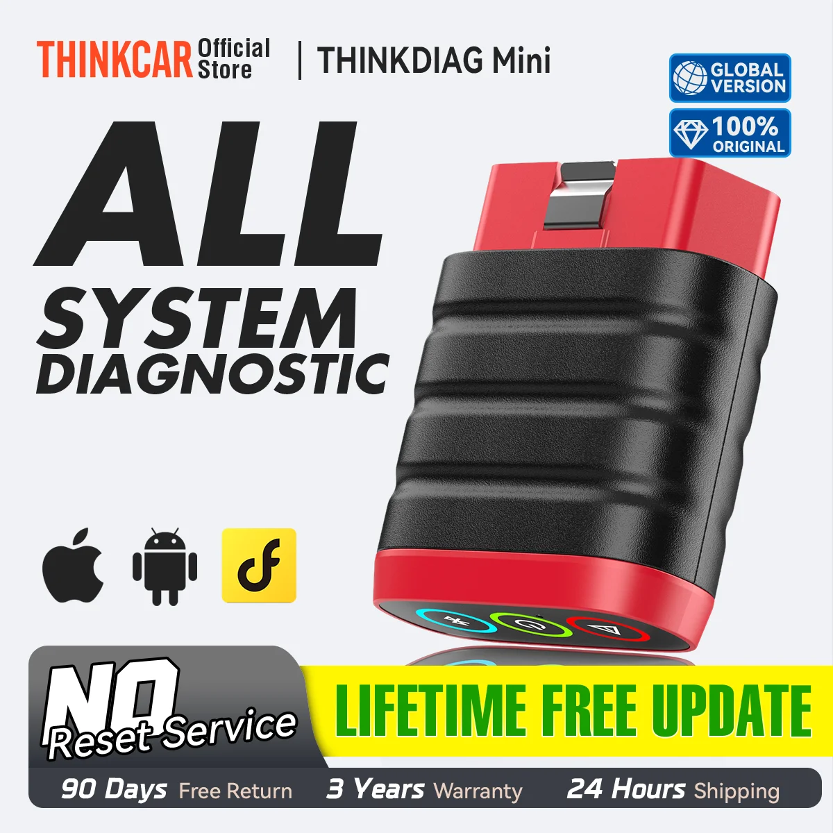Lifetime Free THINKCAR THINKDIAG MINI OBD2 Scanner Car Scanner Automotive Diagnostic Tools Code Reader Car Full System Diagnosis