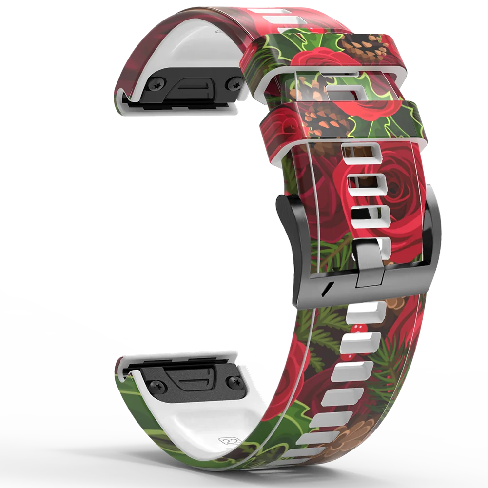 Silicone Sports Watchband with Unique Print Design