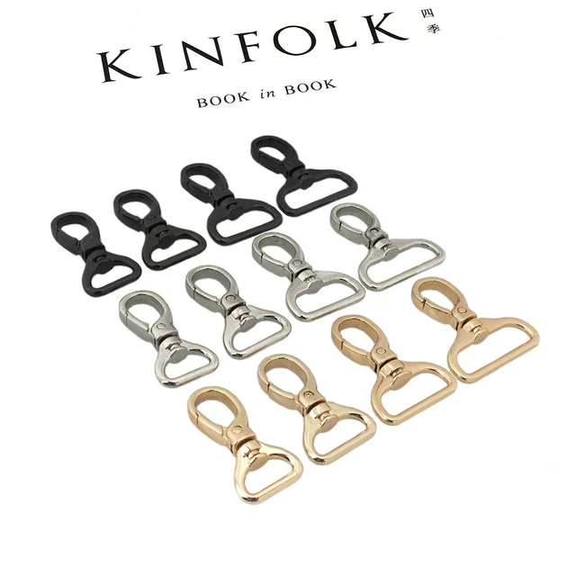 1pcs Metal 4 Sizes Snap Hook Trigger Lobster Clasps Clips Flat