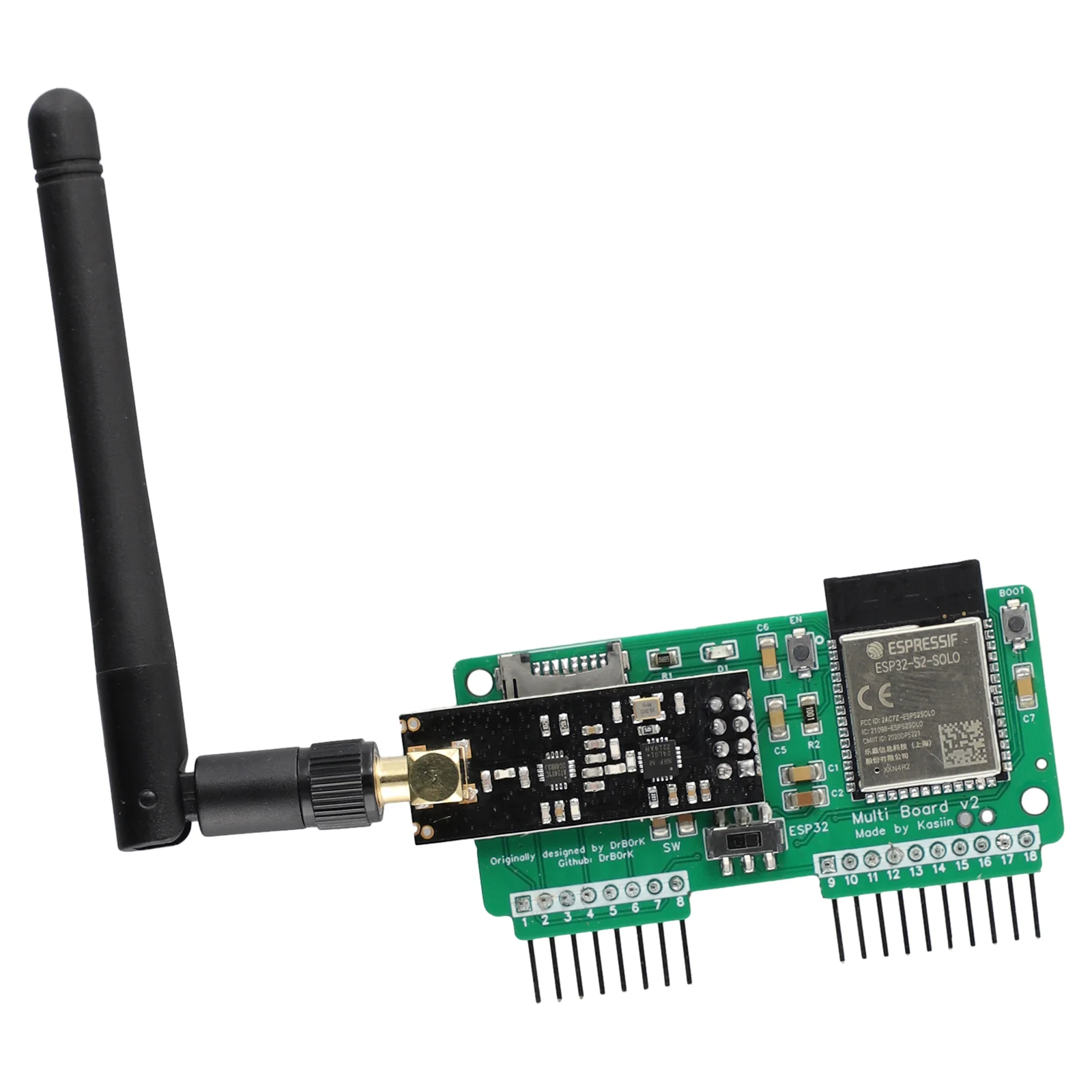 

Макетная плата NRF24 + ESP32 10*6,5*4,5 см, сочетающая NRF24 и ESP32, Реализуйте мародера для изучения и исследования NRF Sniffer
