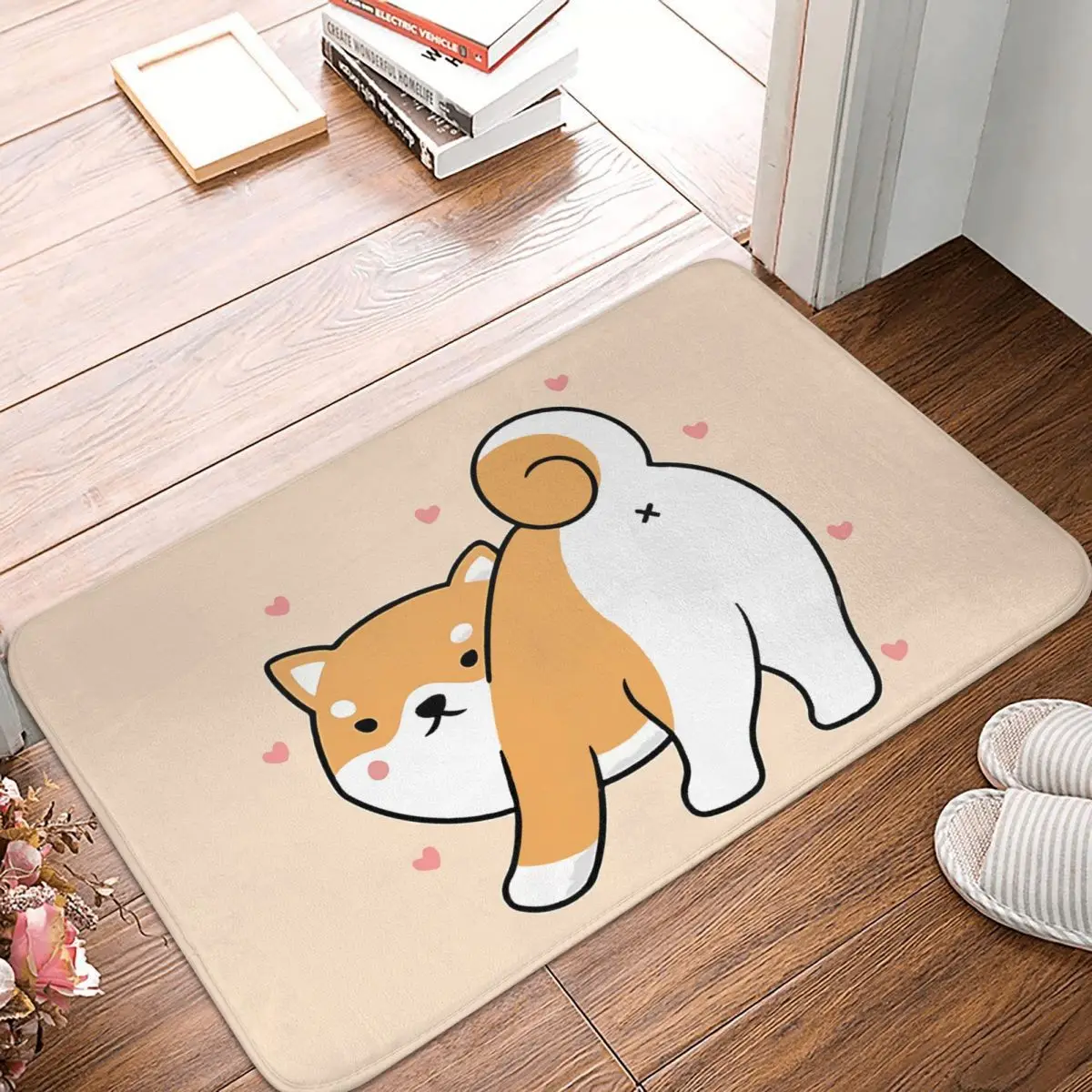 Kawaii Shiba Inu Entrance Doormat Home Decoration Non Slip Bathroom