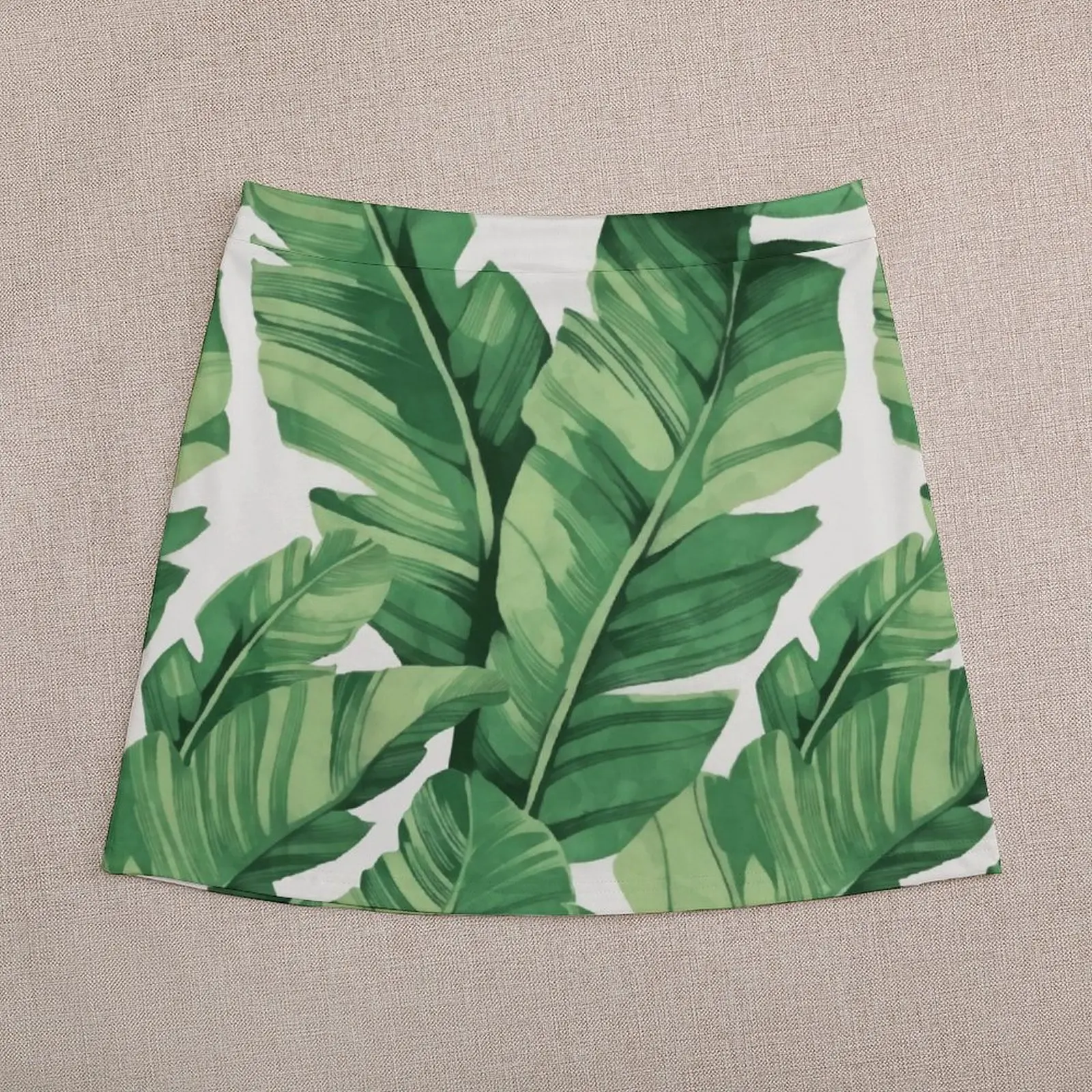 Tropical banana leaves Mini Skirt korean summer clothes skirts for woman