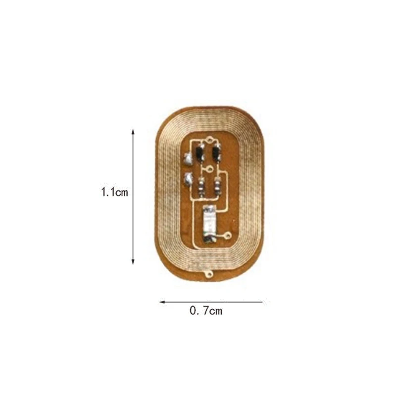 5Pcs NFC Flash Nail Sticker LED Bare Chip Intelligent Luminous Nail Lamp Nail Sticker Enhancement 5