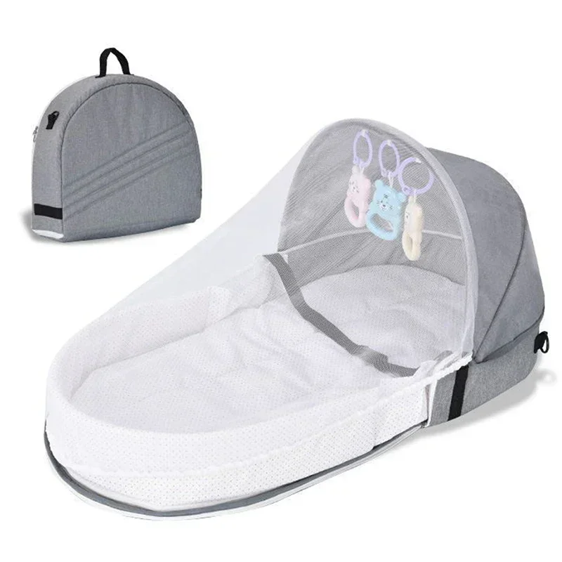 Portable folding and crush-resistant bassinet For newborn babies Isolation Bionic For outings and travel Infant bed