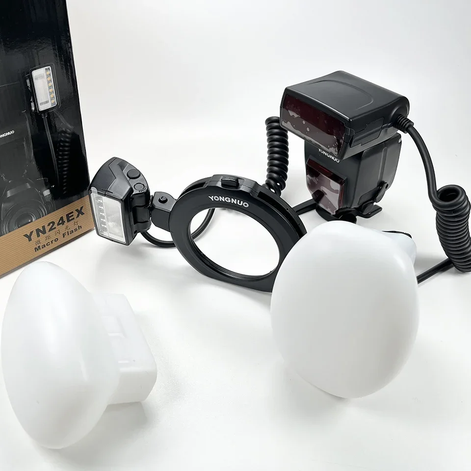 Diy compatível com yongnuo yn24ex cabeça dupla piscando cola flexível capa de luz abajur lâmpada-chaminé capa de luz macia
