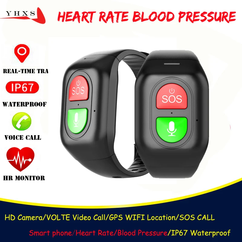 

Smart 4G Watch Elderly Parents Heart Rate Blood Pressure Monitor GPS Wi-fi Trace Locate SOS Call Android Phone Sport Smartwatch