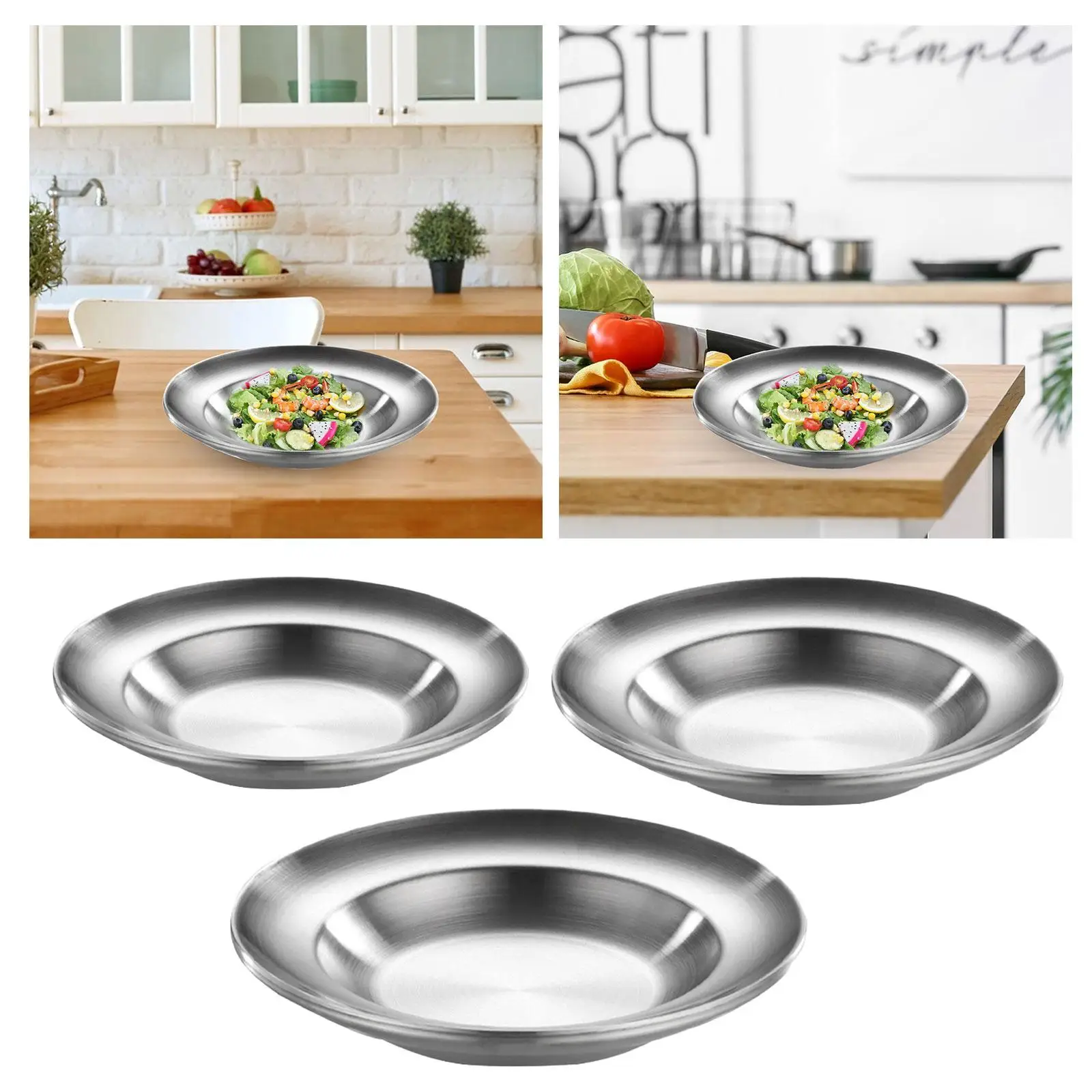 Serving Dishes Multifunction Salad Plate Simple Design Dessert Dishes Tray for Activities Household Restaurant Supplies Wedding