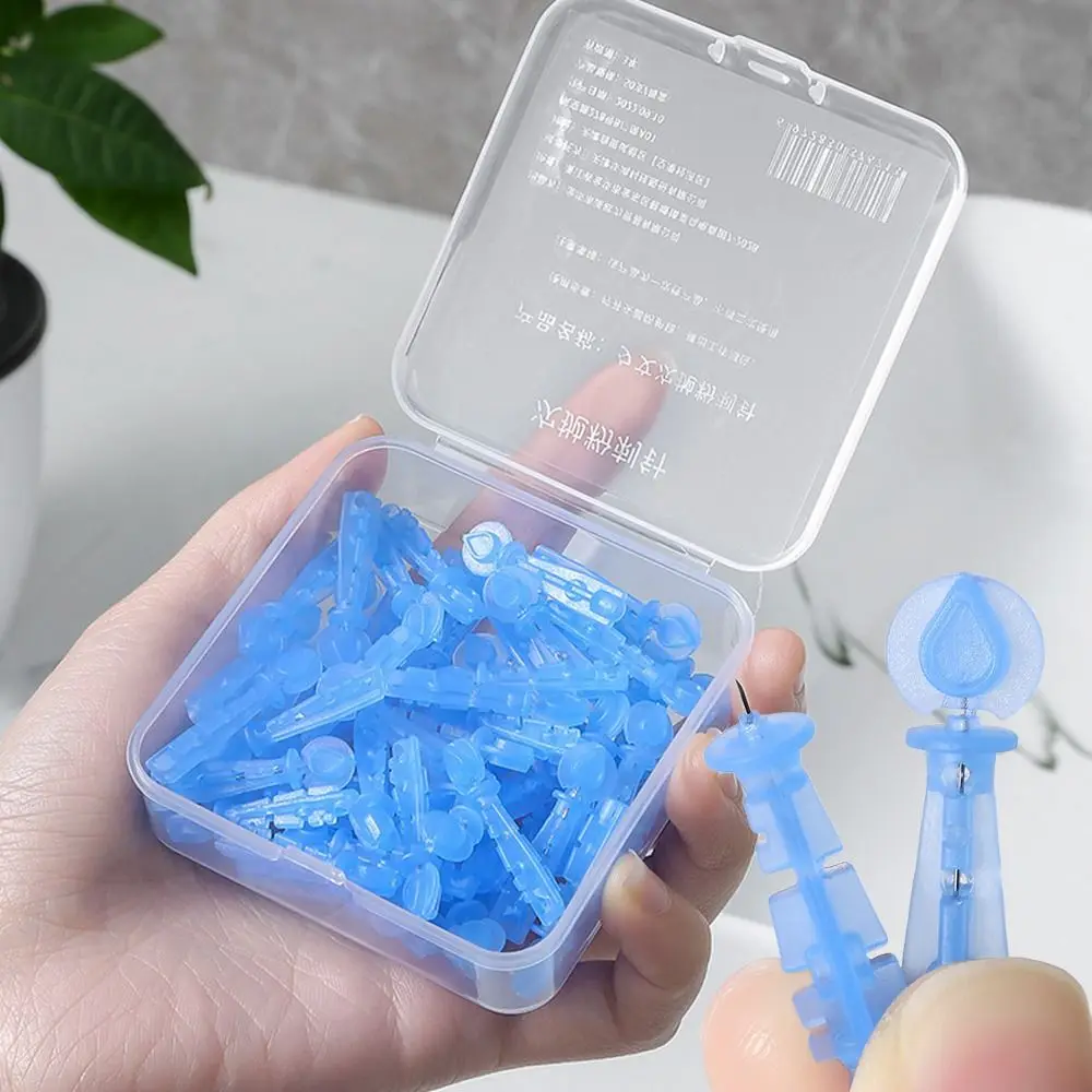 50Pcs/Box Professional Disposable Acne Needle Skin Care Blackhead Remover Blackhead Remover Tool Blue Blemish Extractor