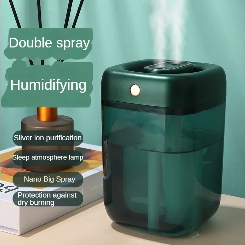 Humidifier with night light, large capacity, ultra-quiet, timer automatic shutdown, USB charging, suitable for home office use