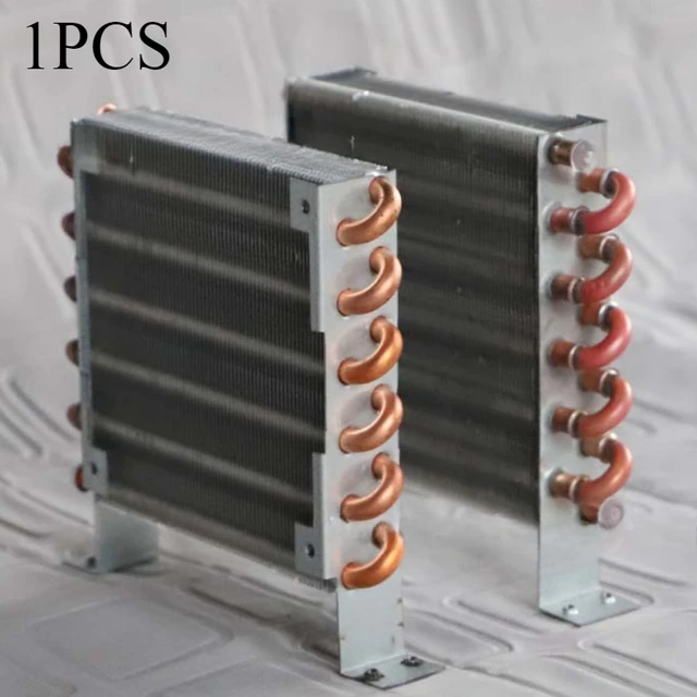 หม้อน้ําควบแน่นขนาดเล็กท่อทองแดงอลูมิเนียมครีบแลกเปลี่ยนความร้อนครีบระบายความร้อนด้วยอากาศระเหยอุปกรณ์เสริมคอนเดนเซอร์ขนาดเล็ก 1
