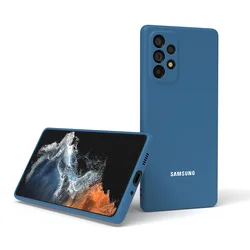 Premium Liquid Silicone Protective Phone Case - Shockproof Back Cover for A72 (Sea Blue)