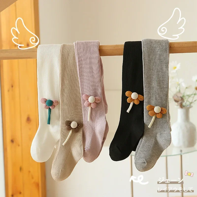 

Autumn and Winter New Products Girls Leggings Children's Pantyhose Cartoon Small Dragonfly Children's Socks Big PP Outside Wear