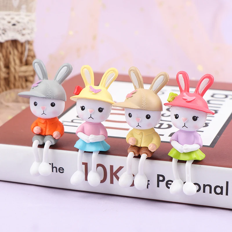 

Cute Resin Long Legs Rabbit Miniature Landscape Decoration Figurines Home Decor