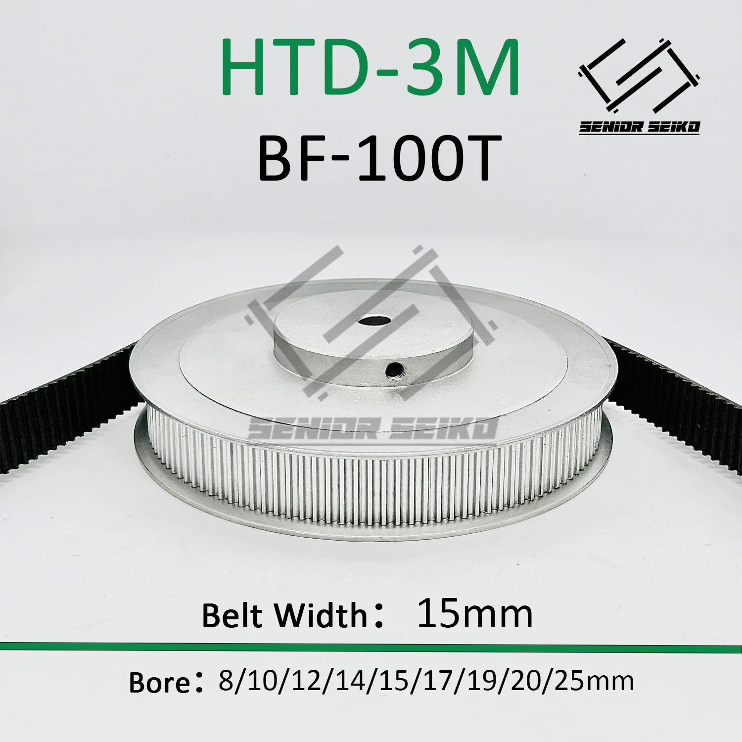 HTD3M 타이밍 도르래 벨트 세트, 100 톱니, 20T, 100T, 벨트 너비 15mm 보어, 5  25mm 감소 5:1, 3M 도르래 키트 동기 휠