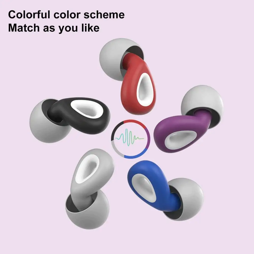 

1 Set Swimming Ear Plugs Noise Reduction Waterproof High Elasticity Hearing Protection Ergonomic Fit Noise-Cancelling Earplugs W