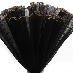 Luxurious Pearl Wave Yarn Flower Wrapping Paper - Elegant Lace Mesh for Handmade Bouquets & Gift Decor (Golden edge black)