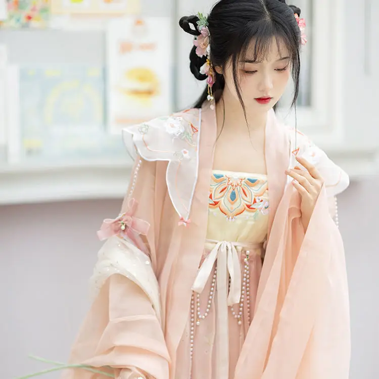 

2023 female flower Hanfu dress costume beauty dance Hanfu Tang suit princess chinese hanfu cosplay modern hanfu vestido 한복