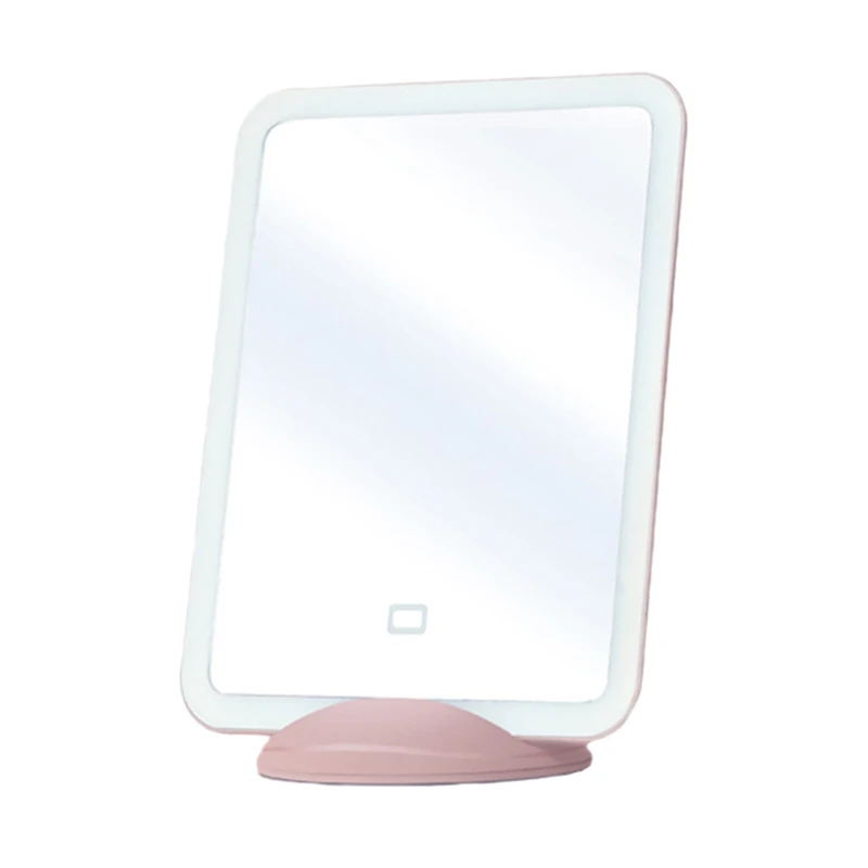 

NEW-LED Touch Screen Makeup Mirror Cosmetic Mirror USB Rechargeable Portable Stand For Tabletop Bathroom Bedroom Travel