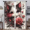 Halloween Decoration Cute Little Cat Anti-mosquito Curtains for Camera Curtains Child Room Tulle for Bedroom Shades Partition 1