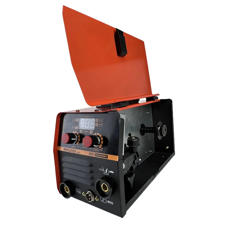 220V/110V Mig Welder No Gas Gasless Welding Machine Fit 1.6mm 3.2mm Flux Core For Household Soldering 5000W 5
