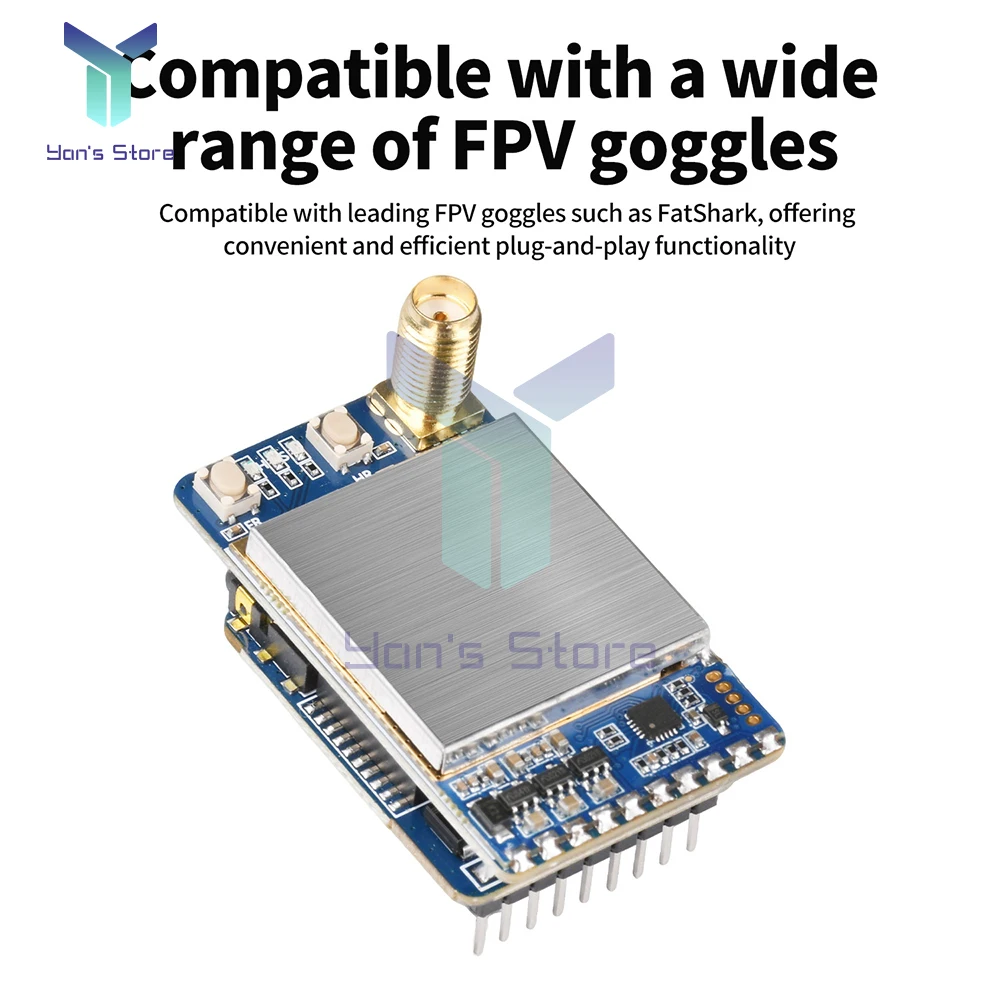 Récepteur vidéo FPV 5-36V 64CH 7.2GHz pour lunettes VRX-75D