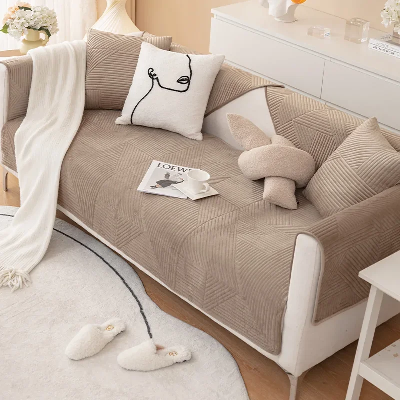 

Thicken Plush Sofa Covers Nordic Solid Color Sofas Towel Anti-slip Couch Protector Slipcover Sofa Blanket for Living Room 소파 커버