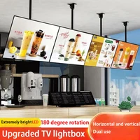Lighting ultra-thin LED floating lightbox, LED menu board, magnetic ceiling hanging lightbox, suitable for restaurants and shops 1