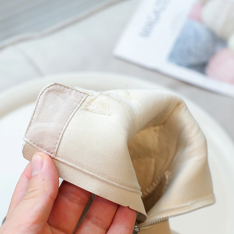 Leather Kids Boots with Big Bow for Autumn