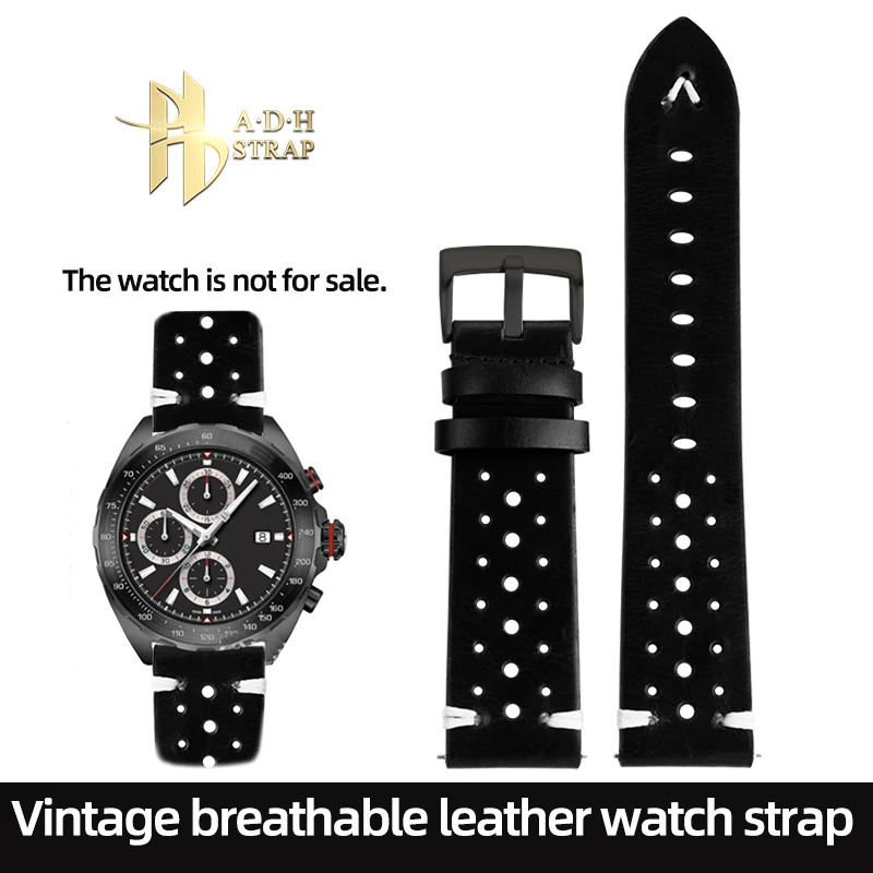 Cinturino Da Uomo In Vera Pelle Di Vacchetta Per Hamilton Jazzmaster Omega Tissot 1853 Cinturino Da Polso 20Mm 22Mm Stile Retrò Traspirante