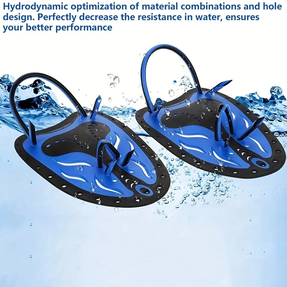 1 Pair Swim Hand Paddles, Professional Swimming Webbed Golves, For Water Sports Training 2