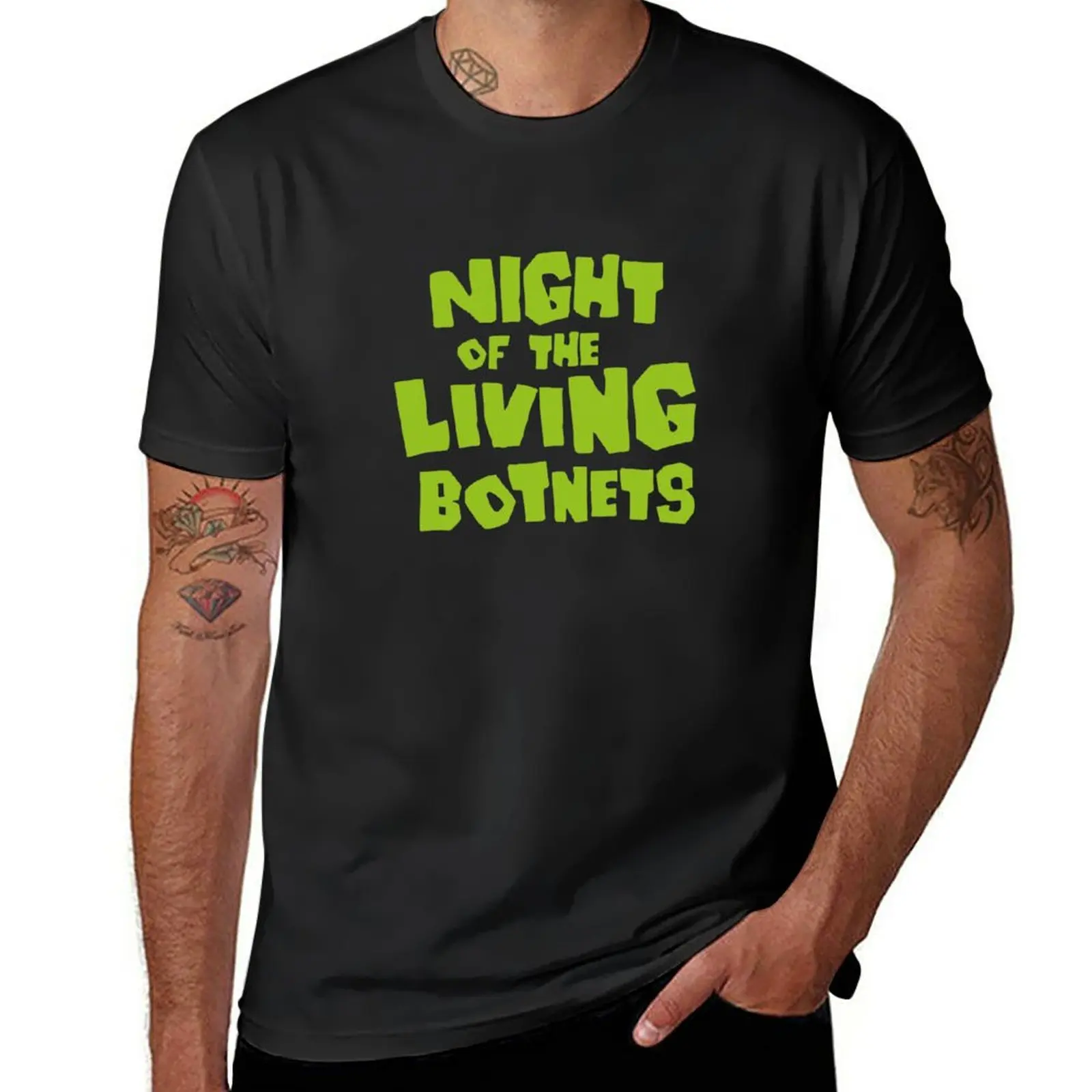 

New Night of the Living Botnets T-Shirt custom t shirt Oversized t-shirt mens vintage t shirts