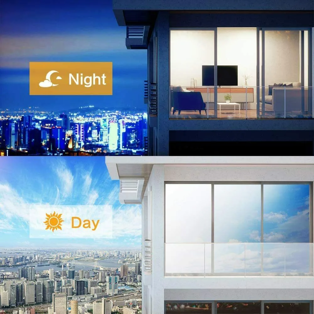 60x200cm One Way Mirror Window Film Reflective Home Privacy Solar Tint Foil Glass Sticker Heat Insulation Anti UV For Office